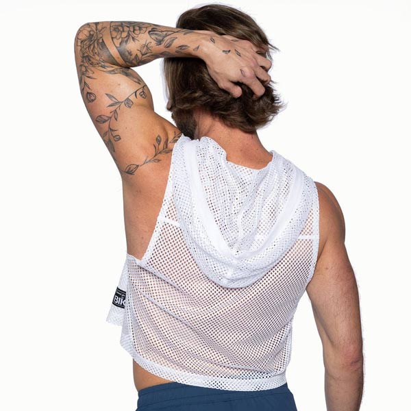 BIKE® Hooded Sleeveless Practice Jersey | White