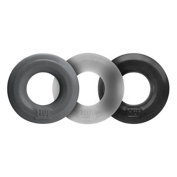hünkyjunk HUJ Cock 'Grippy' Ring 3 Pack | Tar, Ice and Stone