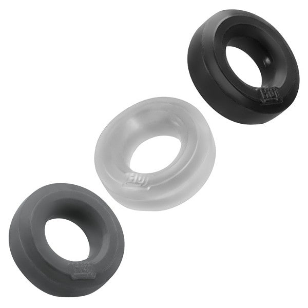 hünkyjunk HUJ Cock 'Grippy' Ring 3 Pack | Tar, Ice and Stone