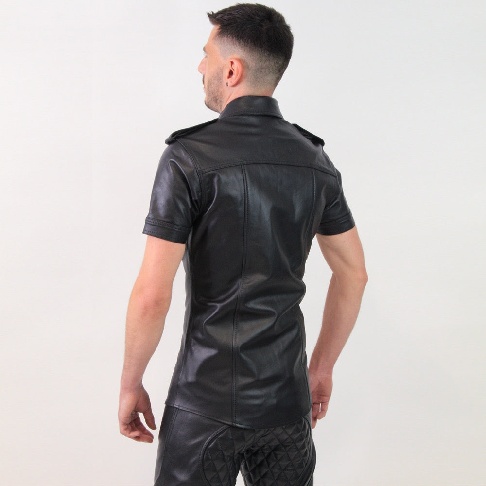 Titus Leather UNIFORM SHIRT | Black