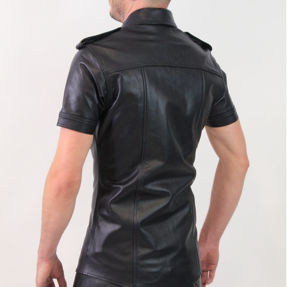 Titus Leather UNIFORM SHIRT | Black
