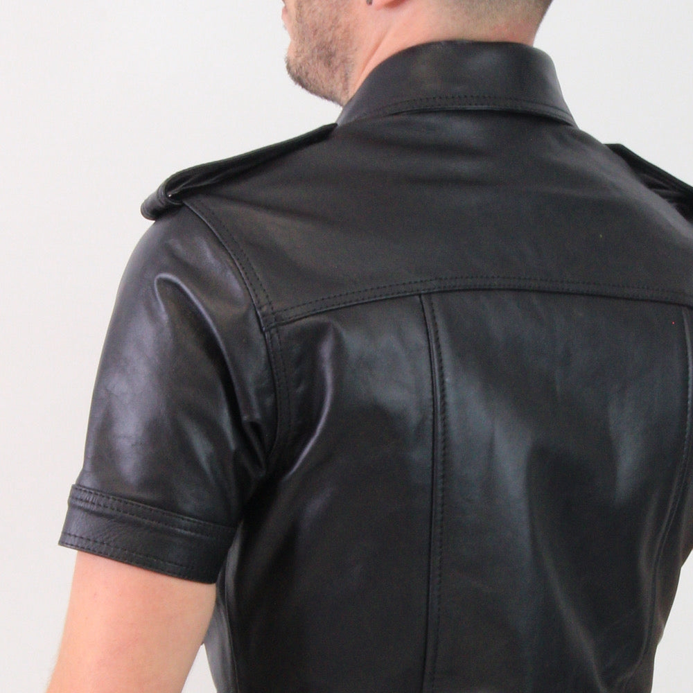 Titus Leather UNIFORM SHIRT | Black