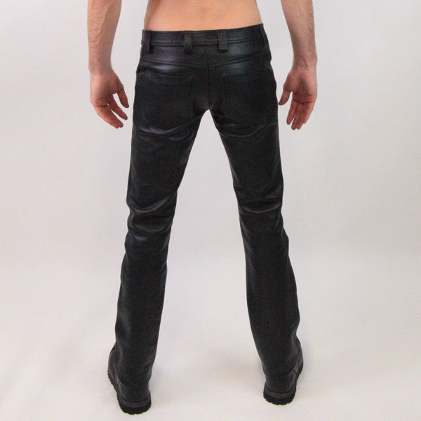 Titus Leather Tailored JEANS | Black