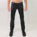 Titus Leather Tailored JEANS | Black