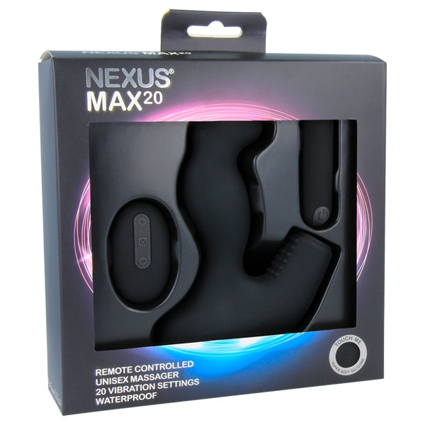 Nexus MAX 20: Waterproof Remote Control G Spot Massager with Removable Bullet | Black