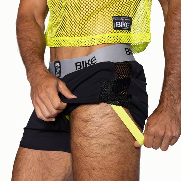 BIKE® Peek-a-boo Jock Short | Black