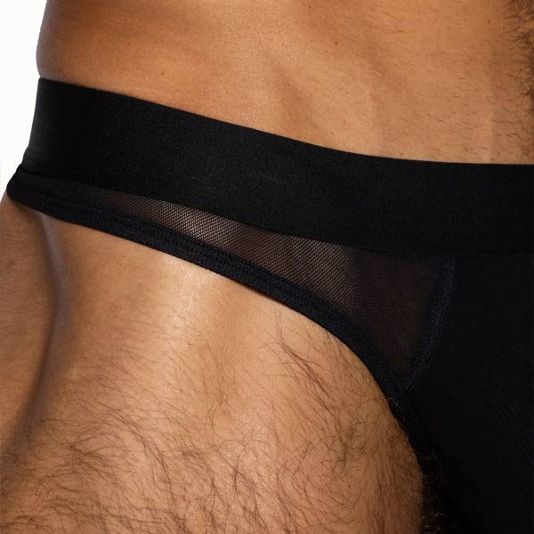 BIKE® Sexy Rib Thong Black - M