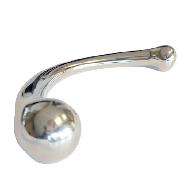 Titus 8 inch Curved Double-Ended G-Spot Wand | Stainless Steel