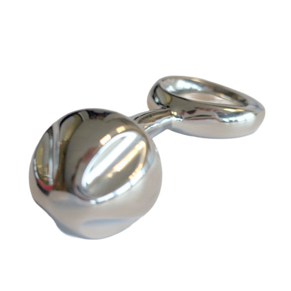 Titus 3 inch Butt Plug with Finger Ring | Stainless Steel