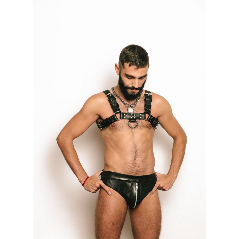 Titus Deluxe DOUBLE STITCHING H-Front Chest Harness | Leather