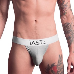 TASTE Signature Jockstrap - Grey/White - L