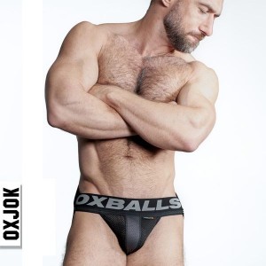 Oxballs AIRMESH SWAGGER Jockstrap | Tar Black LARGE