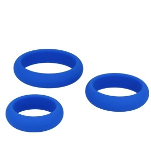 Silicone Series - Titus 3 Pack Silicone Cock Ring Set | Blue