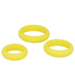 Silicone Series - Titus 3 Pack Silicone Cock Ring Set | Yellow