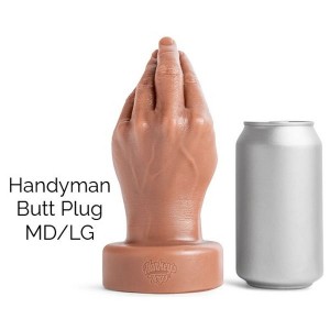 MR HANKEY'S HANDYMAN BUTT PLUG MD/LG SOFT/TAN/NO VAC