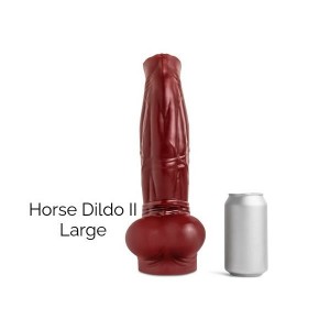 HORSE DILDO II LG BLOOD SOFT/BLOOD RED/VAC