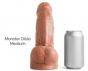 MONSTER DILDO MED SOFT/TAN/VAC