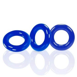 Oxballs WILLY RINGS 3-Pack Police Blue