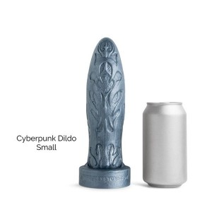 CYBERPUNK DILDO SM SOFT/GUNMETAL/VAC