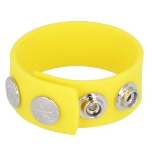 Silicone Series - Silicone Wide Cock and Ball Strap | Yellow