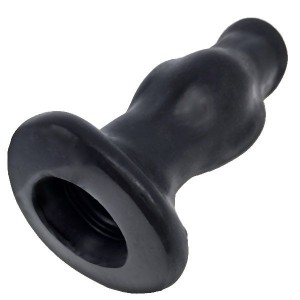 Oxballs Tall POPPER PIG-HOLE Hollow Plug | Black