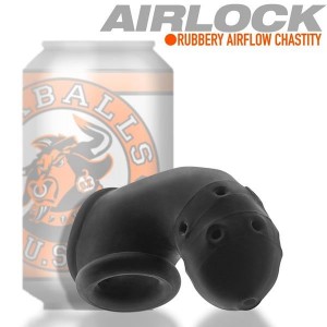 Oxballs AIRLOCK Air-Lite Vented Chastity | Black Ice
