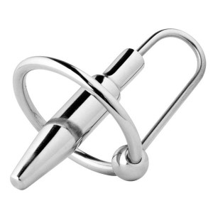 Titus Steel Penis Plug W/Glans Ring XL