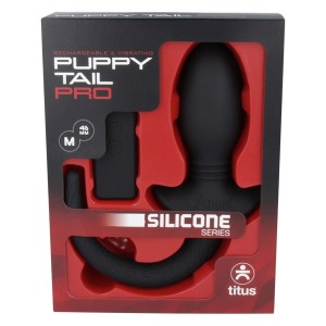 Titus Pro Vibrating Pup Tail Butt Plug Medium