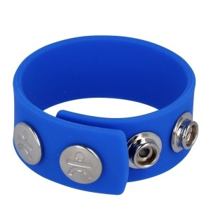 Silicone Series - Silicone Wide Cock and Ball Strap | Blue
