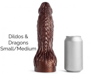 DILDOS & DRAGONS SM/MD SOFT/BURNT EMBER/VAC - Burnt Ember - S/M
