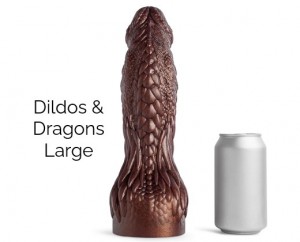 DILDOS & DRAGONS LG SOFT/BURNT EMBER/VAC - Burnt Ember - L
