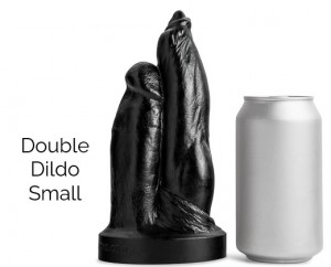 DOUBLE DILDO SM SOFT/BLACK/NO VAC - Black - S