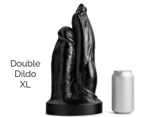 DOUBLE DILDO XL SOFT/BLACK/NO VAC - Black - XL