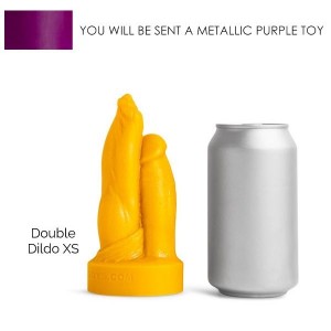 DOUBLE DILDO XS SOFT/MET. PURPLE/NO VAC