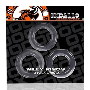 Oxballs WILLY RINGS 3-Pack Clear 
