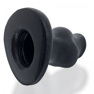 Oxballs Big POPPER PIG-HOLE Hollow Plug | Black