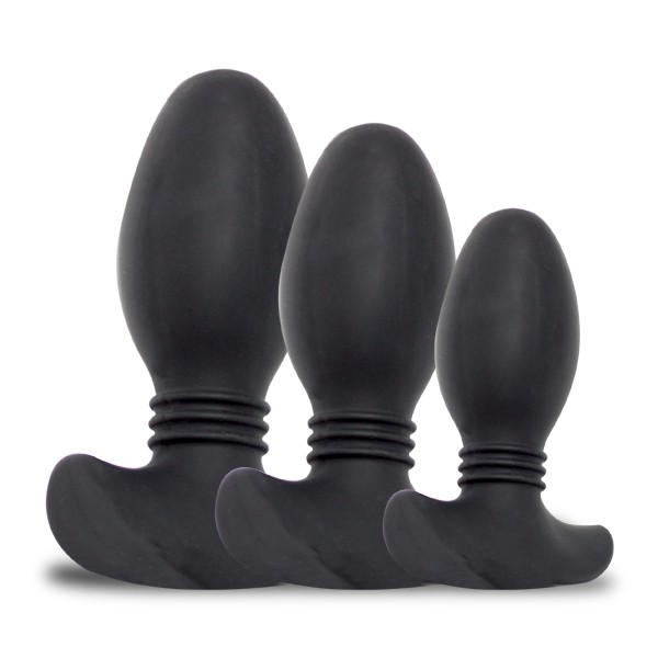 Titus Silicone Series | Ribbed Butt Plug 3 Pack: Anal Training Kit